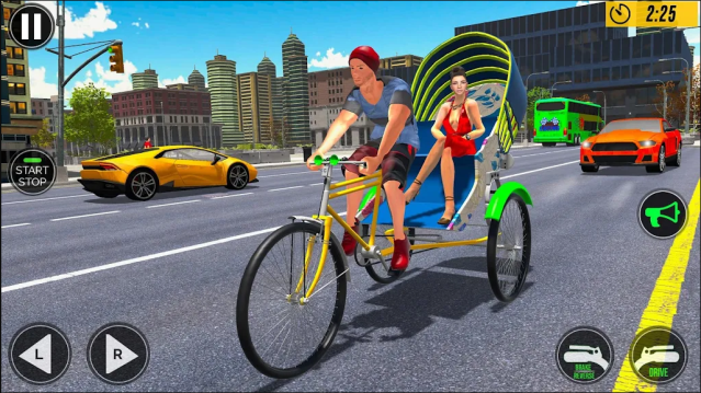 гʻ(Bicycle Tuk Tuk Auto Rickshaw : New Driving Games)