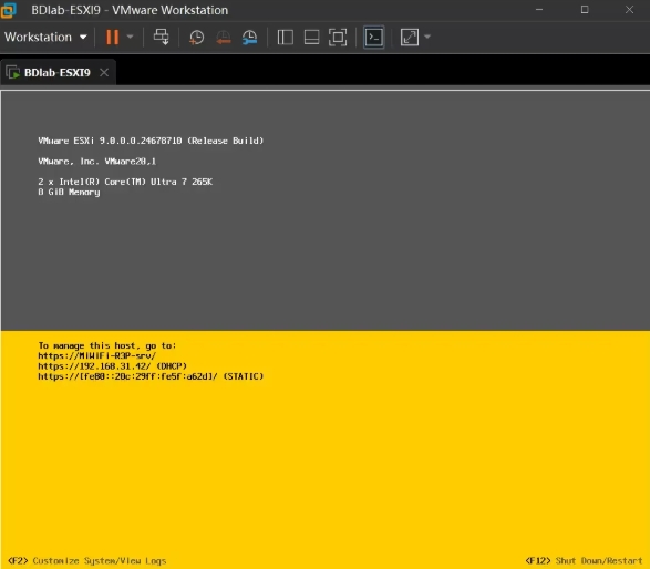 ESXi 9.0̳ ESXi 9.0ô