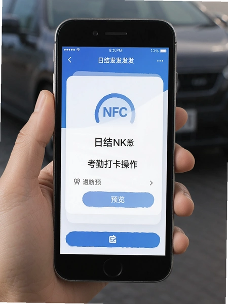 日结发发NFC考勤打卡操作界面预览图