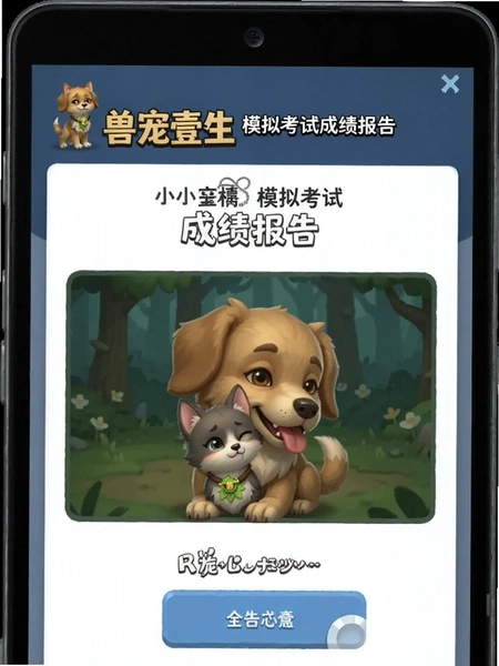 兽宠壹生模拟考试成绩报告页面