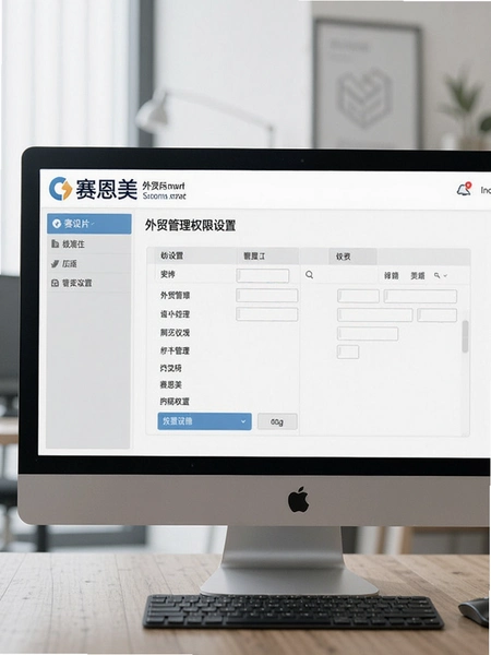 赛恩美外贸管理软件权限设置页面