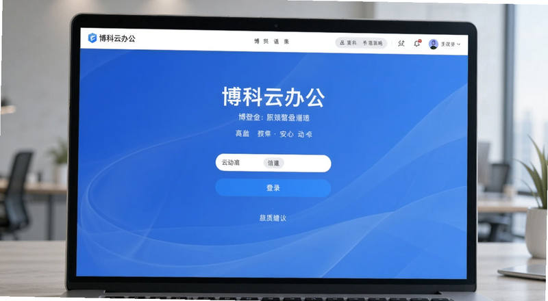 博科云办公登录界面预览图