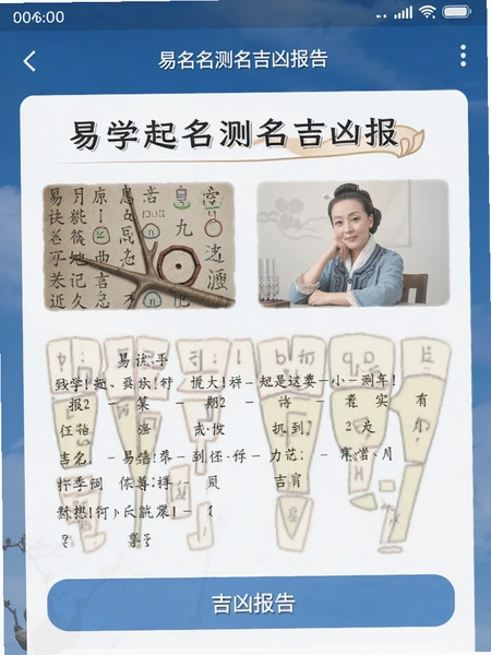 易学起名测名吉凶报告页面