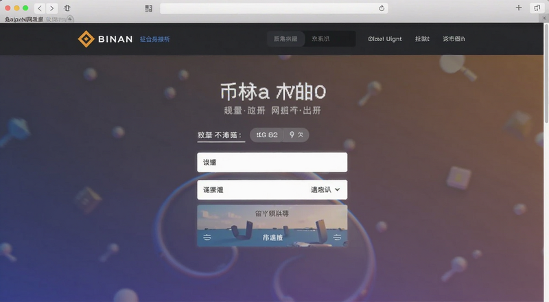 币安网注册页面预览图