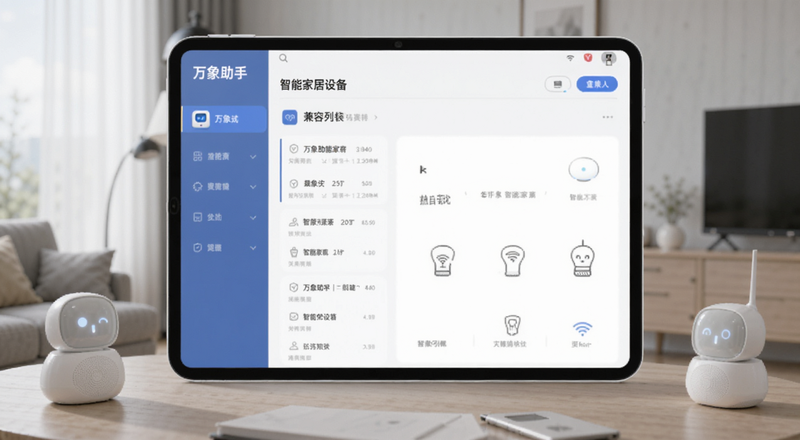万象助手智能家居设备兼容列表界面预览图