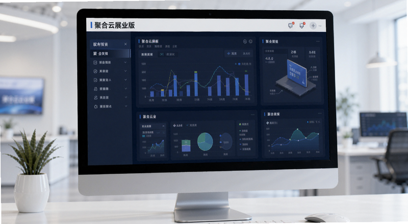 聚合云展业版功能界面预览图