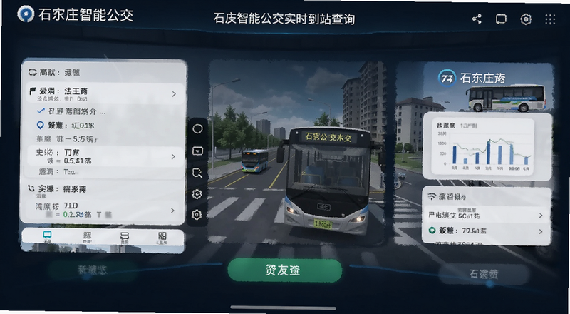 石家庄智慧公交实时到站查询界面预览图