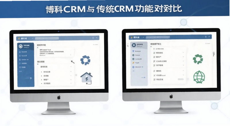 博科CRM与传统CRM功能对比示意图预览图
