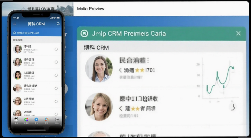 博科CRM手机端客户列表界面预览图