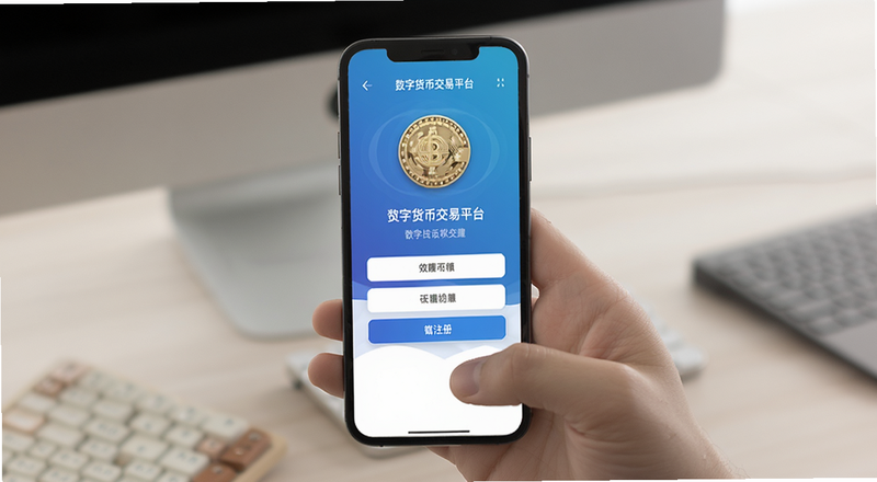 数字货币交易平台手机注册界面预览图