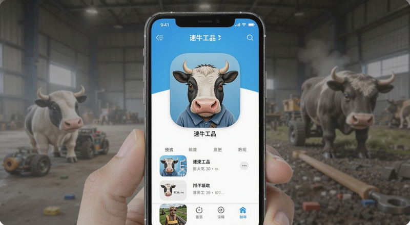 速牛工品app首页界面预览图