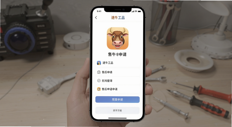 速牛工品app售后申请页面预览图