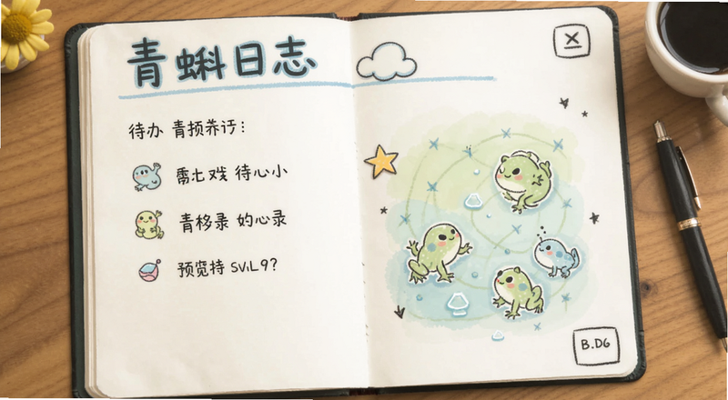 青蝌日志待办与心情对照记录预览图