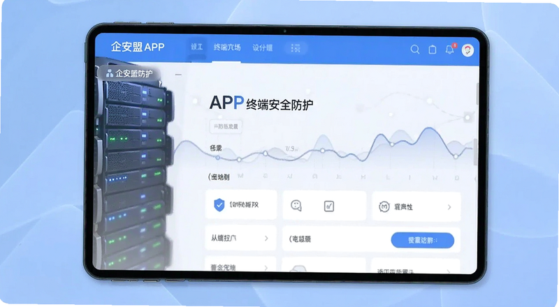企安盟APP终端安全防护设置界面预览图