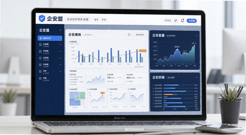 企安盟APP安全防护报表数据界面预览图