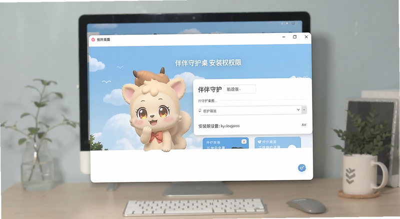 伴伴守护桌面安装权限设置界面预览图