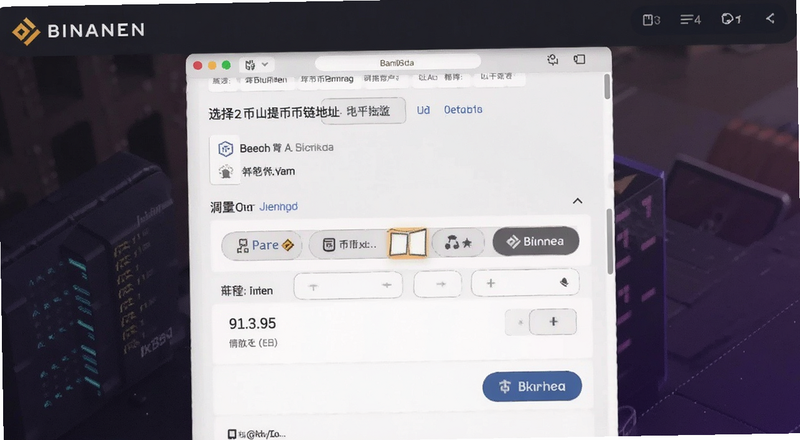 币安提币地址链选择界面预览图