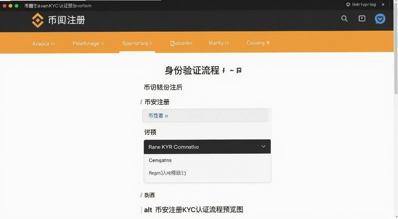 币安注册页面身份验证流程截图|alt=
