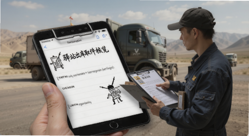 驿站出库取件核对操作预览图