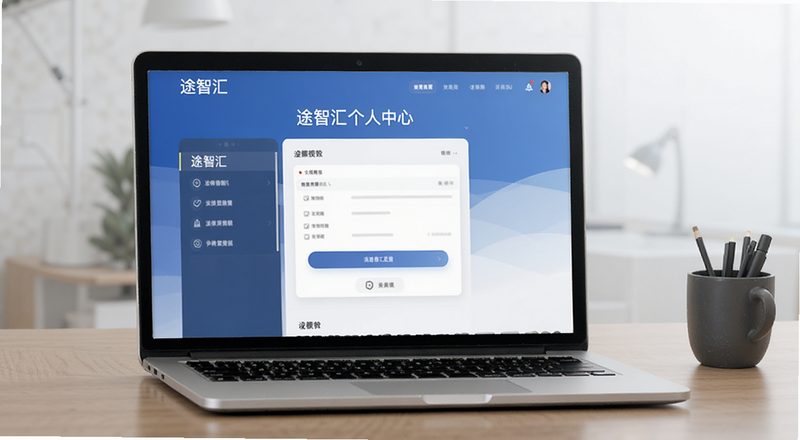 途智汇个人中心设置界面预览图