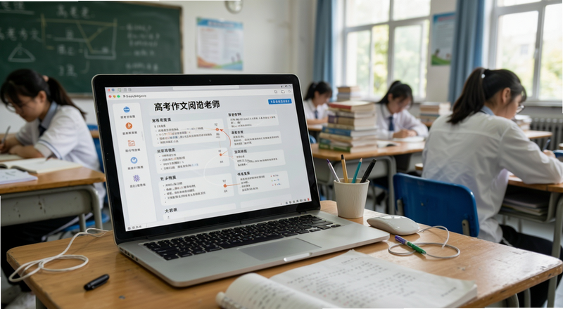 高考作文阅卷老师批改场景预览图