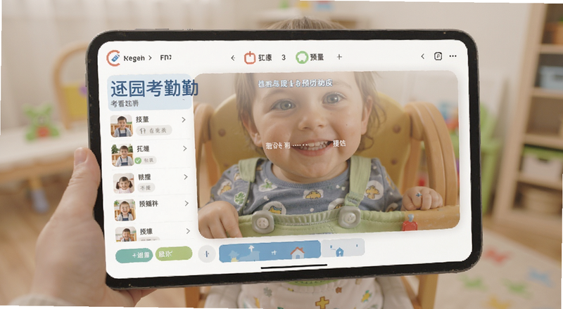 孩子通查看在园考勤与照片界面预览图