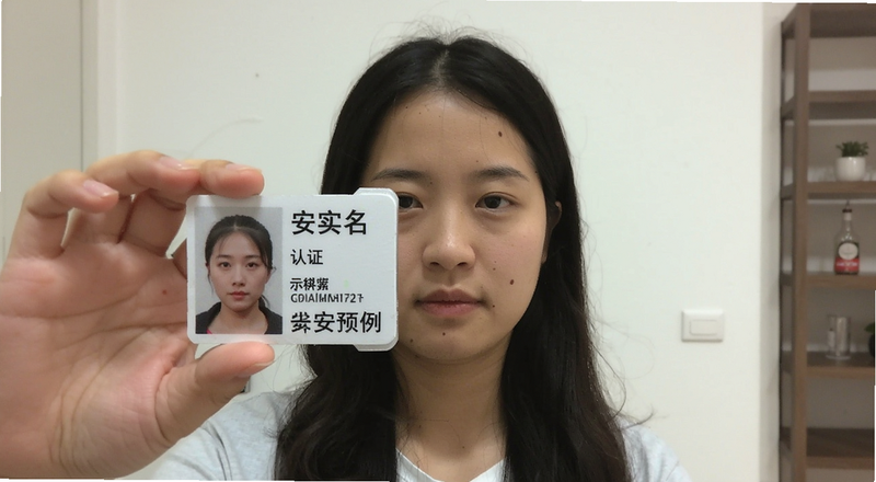b安实名认证手持身份证拍照示例预览图