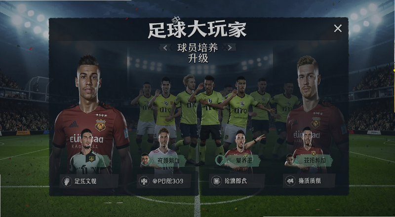 足球大玩家球员培养升级界面预览图