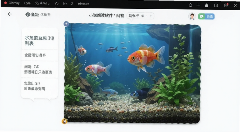 小鱼缸小说阅读软件问答互动列表预览图