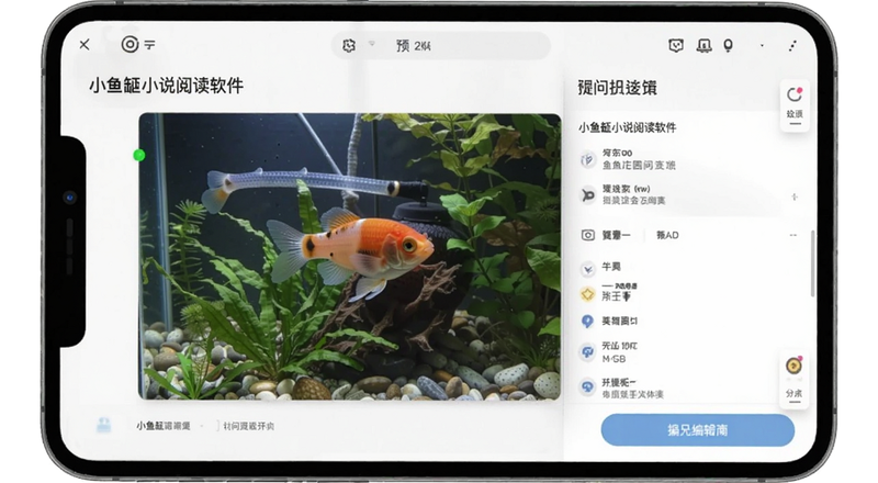 小鱼缸小说阅读软件提问编辑页面预览图