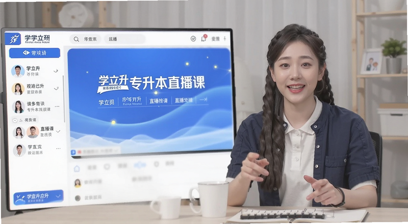 学立升专升本直播课界面预览图