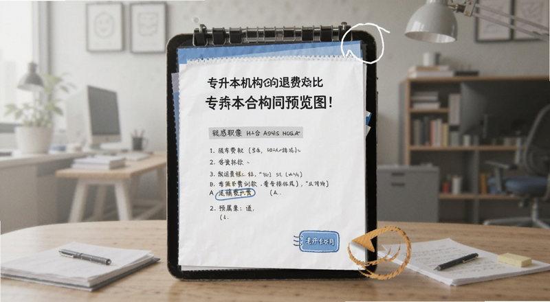 专升本机构合同退费条款对比预览图