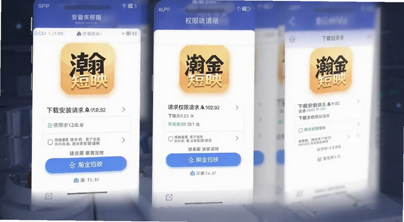 瀚金短映app下载安装权限请求界面预览图