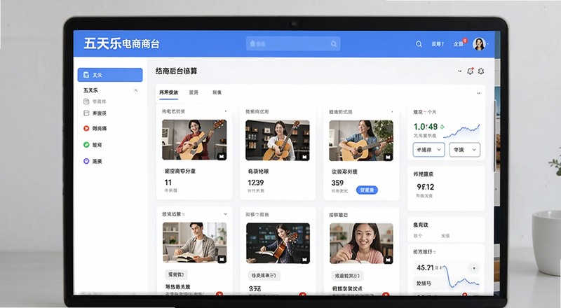 五天乐电商平台商家后台结算页面预览图