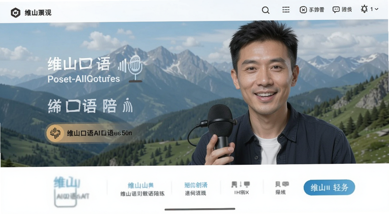 维山口语AI口语陪练界面预览图