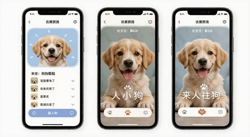 小狗要来了黏人小狗社交主界面预览图