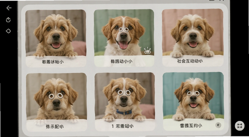 黏人小狗社交互动动作界面预览图