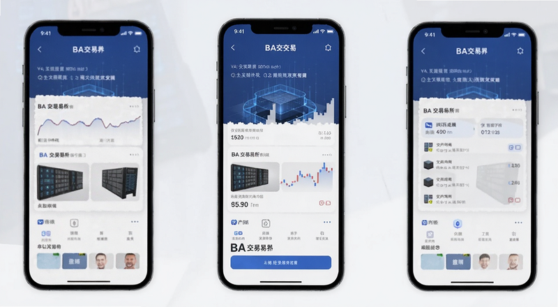 BA交易所APP首页界面预览图