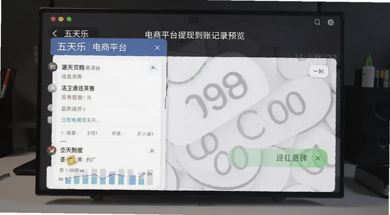五天乐电商平台提现到账记录预览图