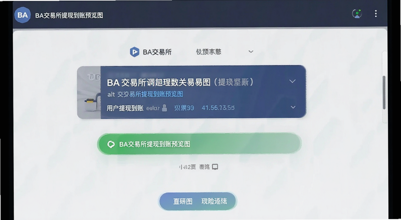 BA交易所用户提现到账截图|alt=