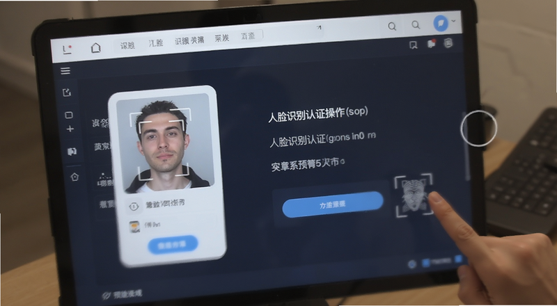 人脸识别认证操作界面预览图