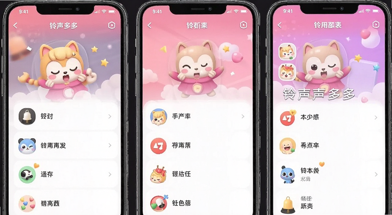 铃声多多App主界面铃声分类列表预览图