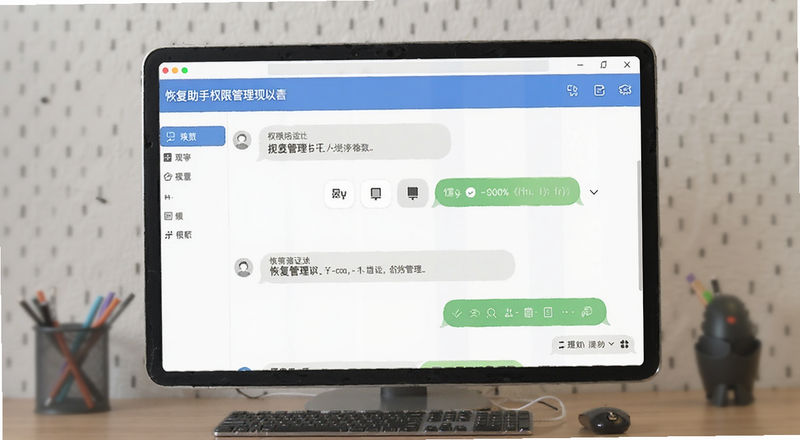 聊天记录恢复助手权限管理界面预览图