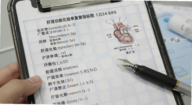 肝肾功能化验单复查指标图