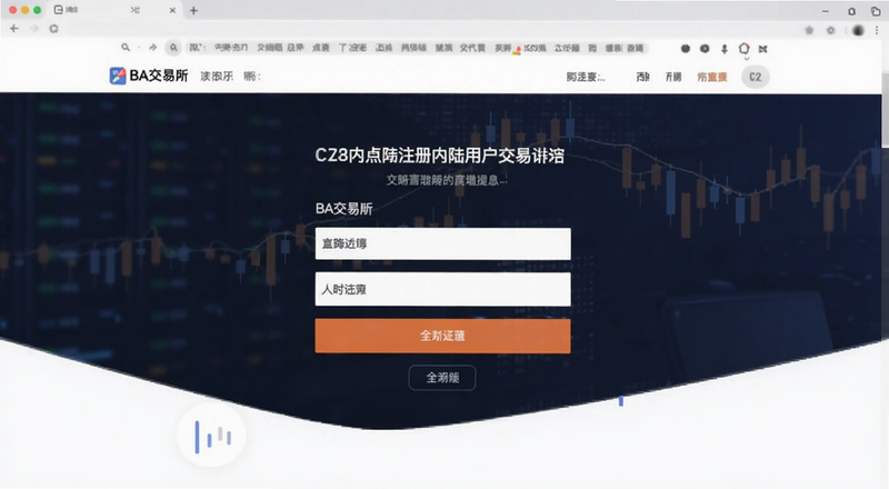 BA交易所大陆用户注册页面预览图