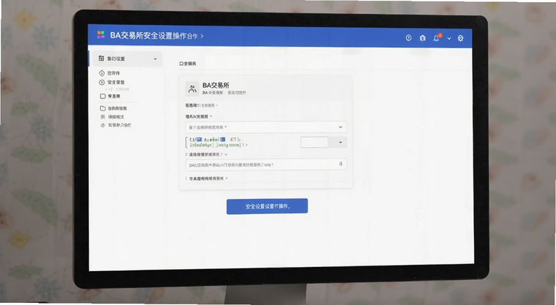 BA交易所安全设置操作界面预览图