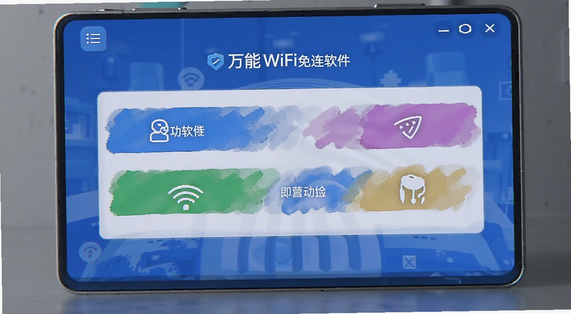 万能WiFi免连软件主界面功能按钮展示图