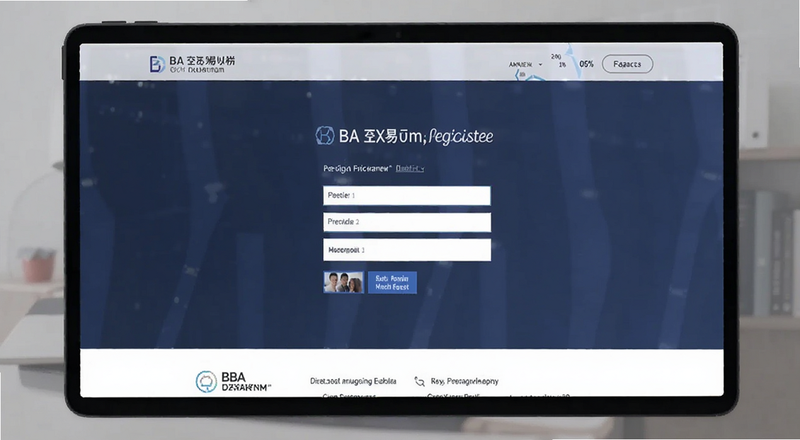 BA交易所注册页面预览图
