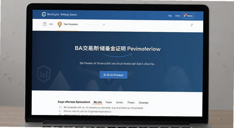 BA交易所储备金证明页面预览图