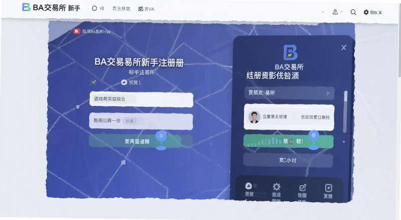 BA交易所新手注册界面预览图